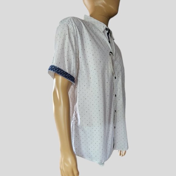NWT LEVEL TEN Mens Modern Short Sleeve Button Up Size XL - Picture 3 of 9